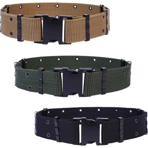 80% HOT SALE Adjustable Outdoor Survival Tactical Emergency Rescue Canvas Military Waist Belt Clothing Accessories