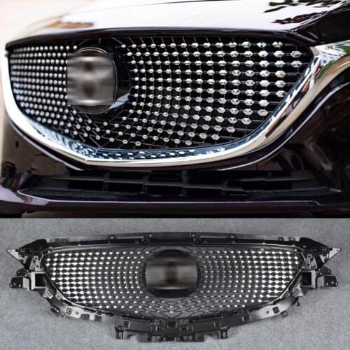 Racing Grill ABS Plastic Cover Protector Front Bumper Upper Grille for Mazda 6 ATENZA 2014 15 16 17 18 19 20 21