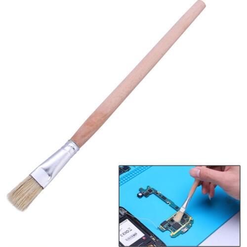 Mobile Phone Motherboard Cleaning Brush Tablet Laptop PCB BGA Soft Cleaning Brush Wooden Handle Clean Tools