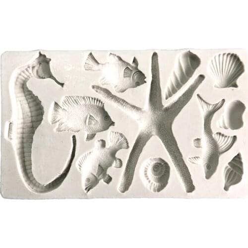 Starfish Flamingo Lavender Mould DIY 3D Cake Mould Fondant Mold Cake Decoration Tools Chocolate Mold Silicone Candy Mold