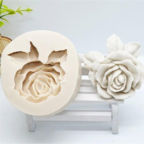 3D Rose Flower Silicone Cake Decorating Tools Pastry Fondant Sugarcraft Mold Chocolate Biscuits Cookies Kitchen Baking Tool M117