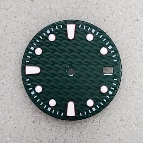 Stable Performance Simple 29MM Watch Dial Replacement No Luminous Corrugated Dial for NH35 7S25 Watch Movements