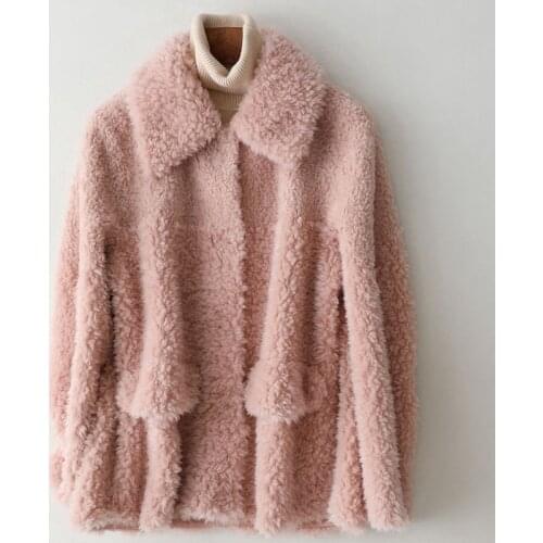 Winter Coat Women Autumn Clothes 2020 Sheep Shealrling Tops Real Fur Coat Female Wool Jacket Korean Vintage Abrigo Mujer ZT4347