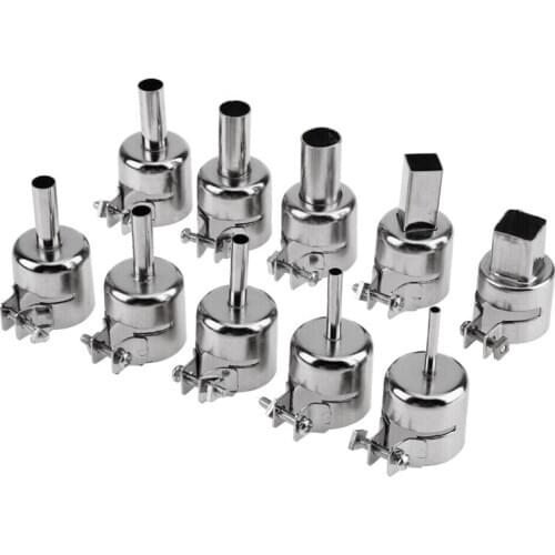 Best 10Pcs Set Heat Tool Nozzles Kits for Hot Air Soldering Station Repair Tools Heat Tool Hair Dryer