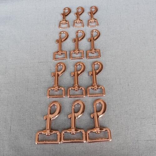 100 Pcs/Lot 15mm 20mm 25mm 32mm Metal dog Clasp Kirsite DIY Dog Leash parts top quality 360 Swivel Swivel Trigger Snap Hooks