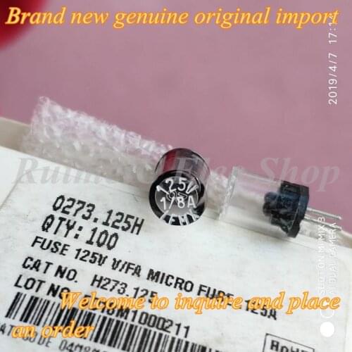 2PCS 0273.125V Free Shipping Plug-In Mini TR3 6.35MMX8.89MM One-Time Fusing DIP Plastic Fuse Cylindrical 125mA 1/8A 125V LFMX