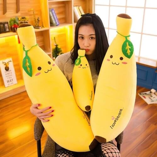 35/50/70/80CM Cartoon Banana Plush Toy Soft Plant Banana Pillow Super Soft Kids Toys Baby Kids Home Decoration Christmas Gift