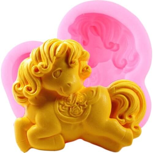 3D Horse Silicone Molds DIY Animals Craft Handmade Soap Resin Mold Fondant Cake Decorating Tools Candy Chocolate Gumpaste Moulds