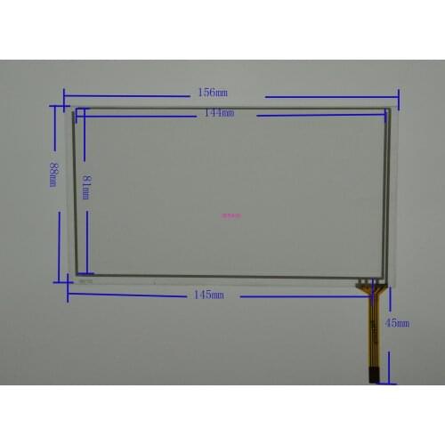 6.2-inch four-wire peripheral 155*88 touch resistance screen compatible for car GPS navigator touch screen Original replacement