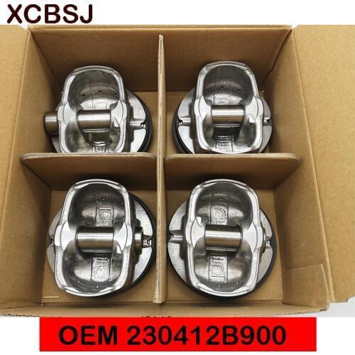 4pcs For Hyundai Elantra MD 1.6 IX25 Creta 1.6 VERNA 17 1.6 For kia K3 Engine Piston Assembly PISTON & PIN ASSY OEM 230412B900