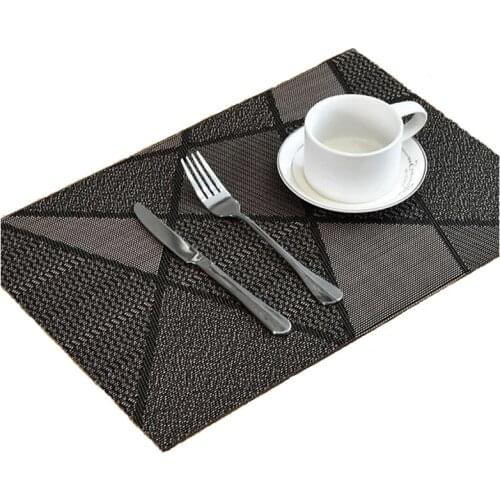 4pcs/lot Rectangular Table Mat Waterproof Heat-Resistant Europe Style Decoration Mat Dishes Coaster Tableware Mat For Table
