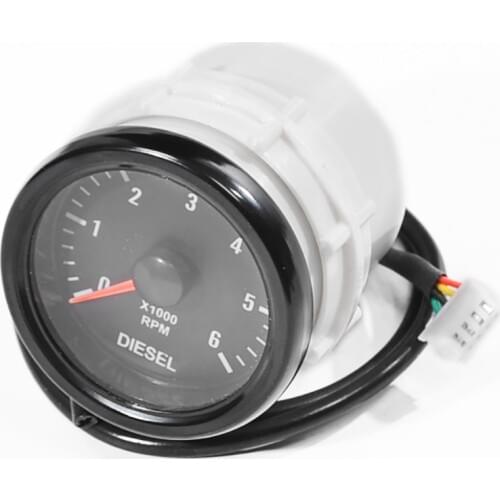 52mm 0-6000 RPM (On Dash) White Electrical Tachometer Gauge For Diesel Motor Engine Electrical Tachometer Gauge Car Accessories