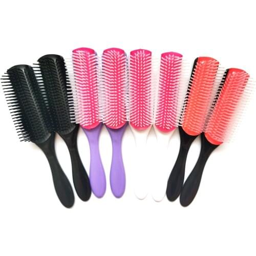 Handcraft 9 Rows Detangleling Denman Hairbrush Women Curly Hair Scalp Massager Comb Dropshipping 2020 Best Selling Products