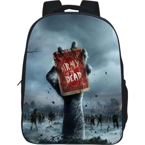 Army Of The Dead Backpack 2021 Horror Movies Printing Backpack Children Black School Bag Zipper Bookbag Boys Girls Bags Mochila