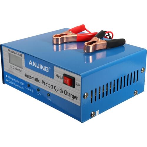 Car Battery Charger Full Automatic Intelligent 200AH Pulse Repair 250V 12/24V