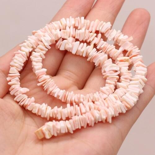 Natural Shell Pink Crushed Stone Beads 8-9mm for DIY Jewelry Making Necklace Earrings High Quality Gift