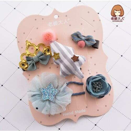 Christmas Tree Cartoon Childrens Hair Accessories Combination Set Hair Clip Hairpin Birthday Gift Childrens Clothing Accessory