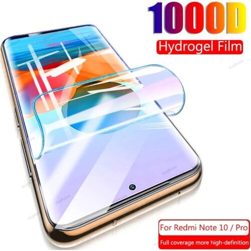 1000D Hydrogel Film For Xiaomi Redmi Note 10 Pro Screen Protector On Xiaomi Redmi Note 9 Pro 8 9S 7 9A 9C 8T 8A 7A K40 Not Glass