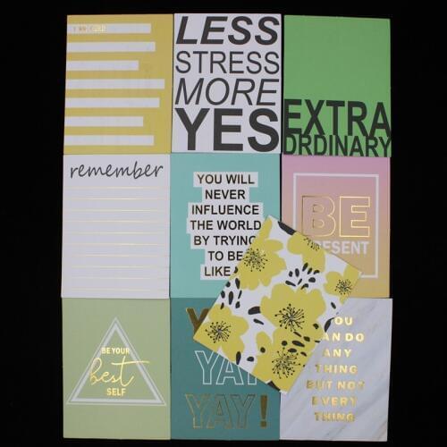 KSCRAFT 10pcs 3*4inch Double-side Printed Cardstock Die Cuts for Scrapbooking Happy Planner/Card Making/Journaling Project