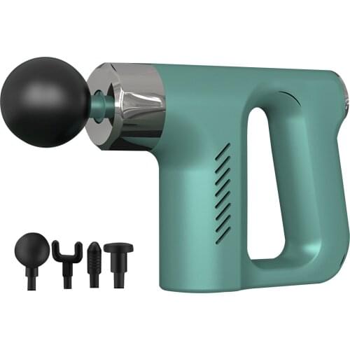 Mini Massage Gun Portable Deep Muscle Exercise Relaxation Electric Massager LCD Fascia Gun With4 Massage Heads Fitness Equipment