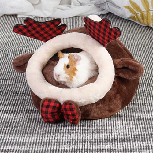 Cute Hamster House Cage Small Pet Winter Warm Sleeping Bed Small Puppy Kitten Chinchillas Squirrel Soft Flannel Nest Kennel Mat