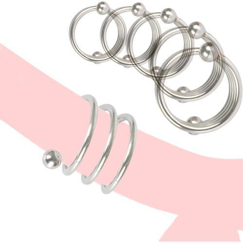 Reusable Penis Rings Cock Ring Sex Toys For Men Stainless Steel Penis Erection Ring Delaying Ejaculation Male Chastity Device