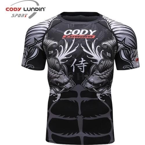 Mens Running T-Shirts Quick Dry Workout Compression Sport T-Shirts Training Jogging Sportswear Fitness Bodybuilding Gym Shirts