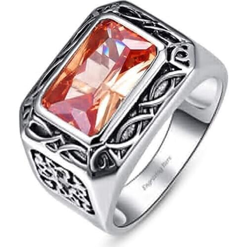 NUNCAD Fine 6.8Ct Nano Russian Men Ring Solid 925 Sterling Sliver Jewelry Engagement Wedding Ring for Men Size 6-14