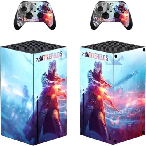 Battlefield Skin Sticker Cover for Xbox Series X Console and Controllers Series X Skin Sticker Decal Vinyl