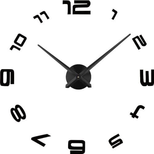 Wall Clocks Horloge 3d DIY Modern Design Acrylic Mirror Stickers Home Decoration Living Room Quartz Needle 2019 New Clock Watch