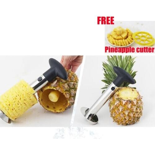 Stainless Steel Pineapple Peeler Pineapple Slicers Fruit Knife Cutter Corer Slicer kitchen gadget Tools Free pineapple cutter