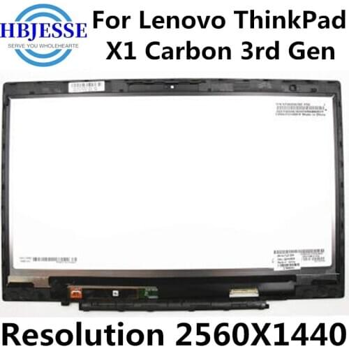 NEW For Lenovo Thinkpad X1 Carbon 3rd Gen 20BS 20BT 14" 2560*1440 LCD Touch Screen Replacement Assembly 00HN829 00NY405 00NY424