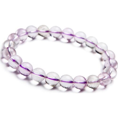 Wholesale 9mm Genuine Purple Kunzite Quartz Crystal Round Beads Jewelry Stretch Charm Bracelet Femme