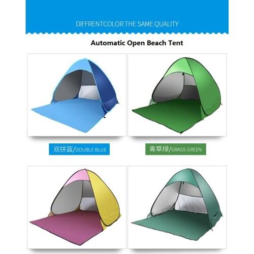 Beach Tent Ultralight Folding Tent Pop Up Automatic Open Tent Tourist Fish Camping UV-protective Sun Shade Tent