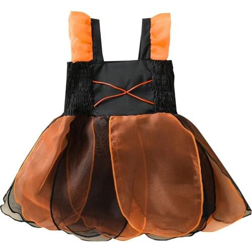 0-3Years Toddler Baby Girl Halloween Dress Patchwork Lace O-Neck Clothing Romper Clothing