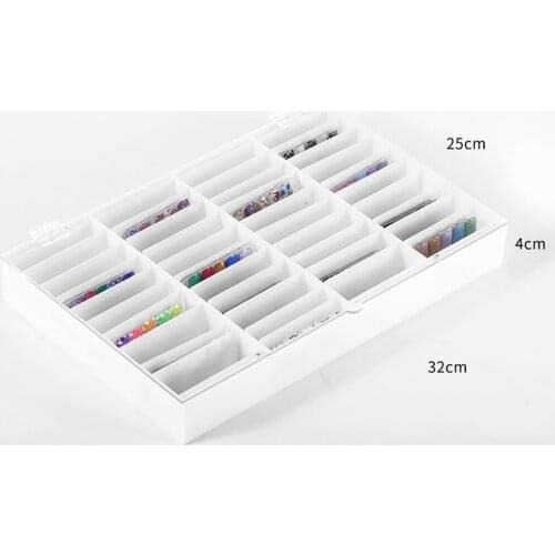 Dustproof Nails Gel Polish Storage Box Container Case Organizer W/ Clear Lid