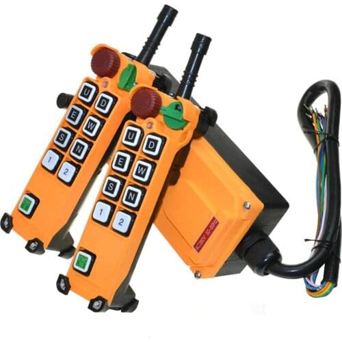 OBOHOS 8 channels 1 Speed 2 transmitters Hoist Crane Truck Radio Remote Control System with E-Stop XH00070