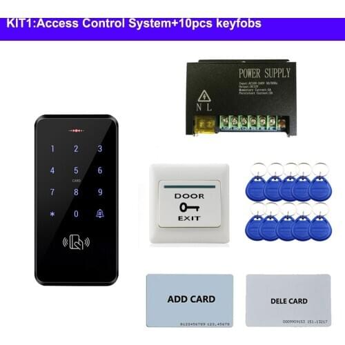 Various Door Access Control System Kit ID keypad access control + Power Supply +exit button+ Electric Door Locks for office