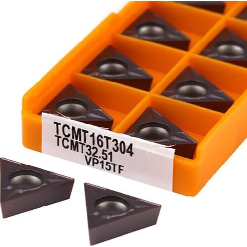 TCMT16T304 US735 UE6020 VP15TF External turning tool Carbide alloy blades Turning inserts Steel and stainless steel Lathe cutter