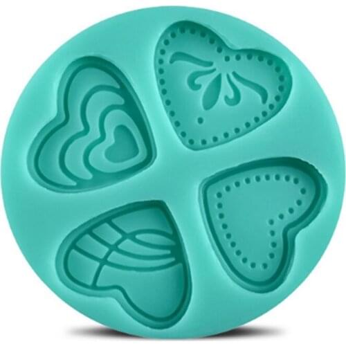 Silicone Heart Loving Shaped Baking Mold Fondant Cake Tool Chocolate Candy Cookies Pastry Soap Mold Moulds