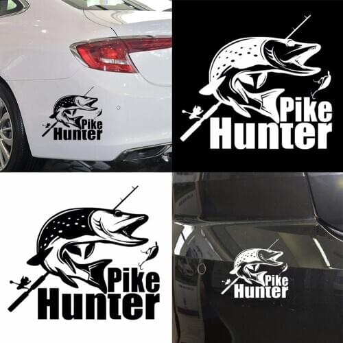 Pike Hunter Fish Reflective Auto Car Styling Sticker Vehicle Body Window Decal