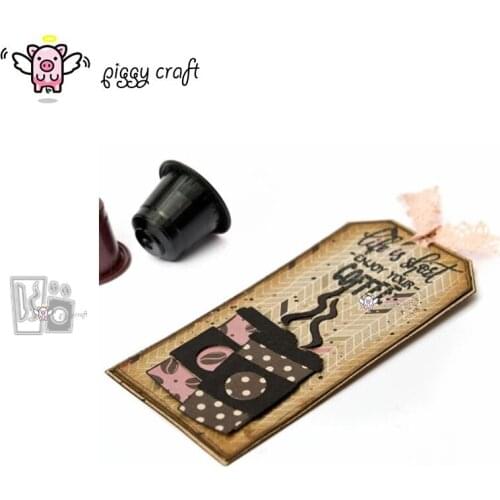 Piggy Craft metal cutting dies cut die mold Coffee cup decoration Scrapbook paper craft knife mould blade punch stencils dies