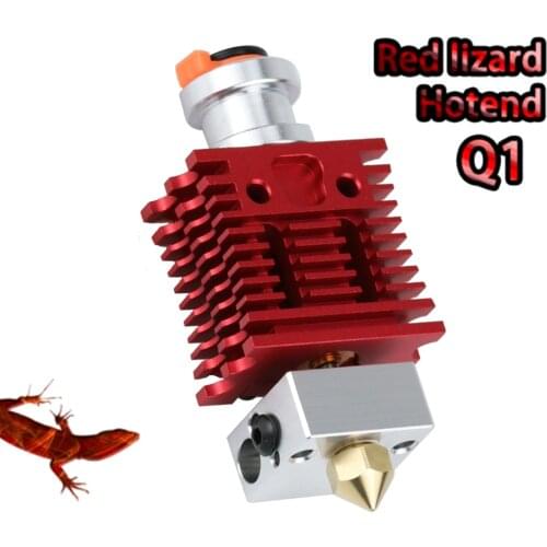 3D Printer Parts Red Lizard Q1 Radiator Ultra Precision extruder is compatible with the V6 Hotend and CR10 Ender 3 Hotend