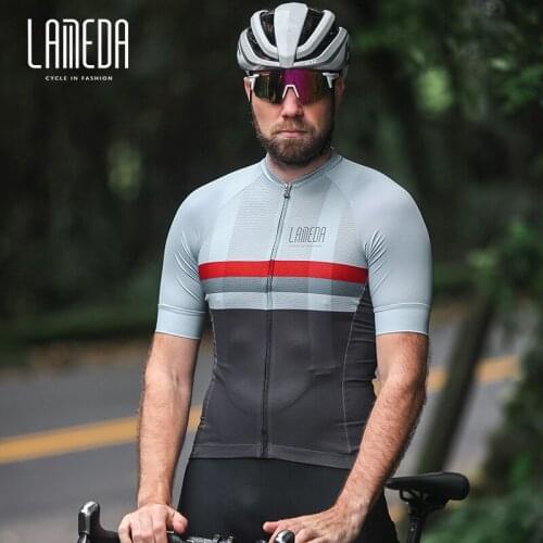 LAMBDA Cycling Suit Bicycle Summer Men Short Sleeve Top Road Mountain Bike Clothing Cycling Clothing Asian Size