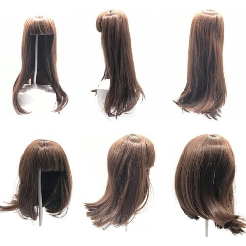 NPK Sticked Hair Wig for 50-58cm Reborn Toddler Doll 20-23 inch Silicone Reborn Doll Baby Dolls Hair Wig DIY Doll Accessory