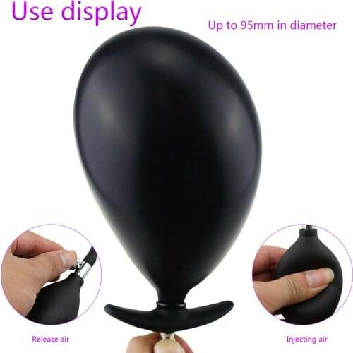Adult Silicone Inflatable Anal Plug Men Expander Anus Dilator Large Vestibular Plug For Gay Sex Toys