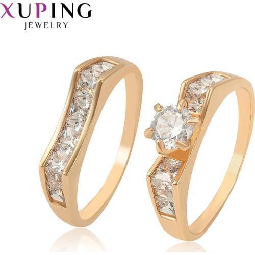 Xuping Jewelry Romantic Lovely Lovers Ring for Women Exquisite or Vintage Engagement Couples Simple Gifts 16206