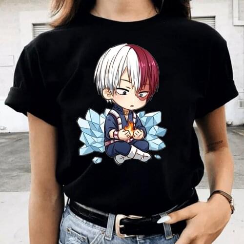 2021 My Hero Academia T-Shirt Summer Women Boku No Hero Tee Shirt Anime Clothes Harajuku Vintage Aesthetic Female Manga Tshirt