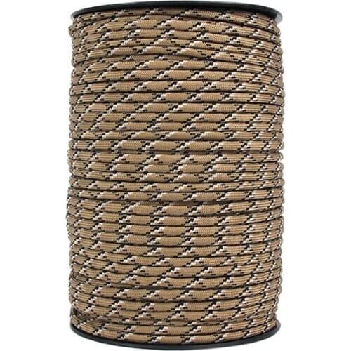 100M 4Mm 9 Stand Cores Paracord For Survival Parachute Cord Lanyard Camping Climbing Camping Rope Hiking Clothesline Desert Camo