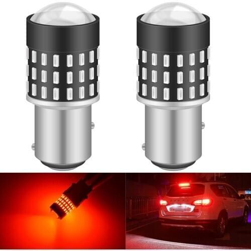 2pcs 900Lm Canbus 1157 BAY15D LED Car Brake Stop Lights Bulbs Error Free led Reverse Backup Lamps 3014SMD Amber White Red 12V